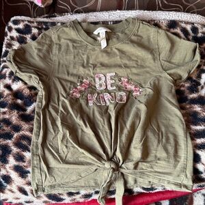 Olive Green 'Be Kind' Kids T-Shirt
